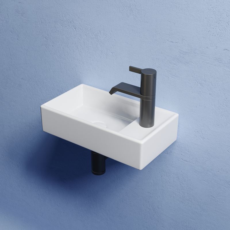 Раковина подвесная Ceramicanova Element CN6051L 40.7x21.7x10 (белый), чаша слева
