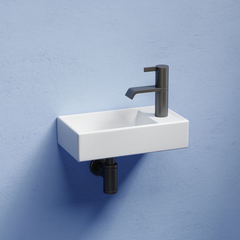 Раковина подвесная Ceramicanova Element CN6051L 40.7x21.7x10 (белый), чаша слева