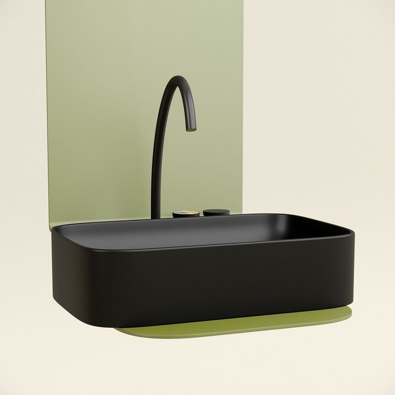 Раковина накладная Ceramicanova Element CN6053MB 60.5x38x15 (черный матовый), без донного клапана