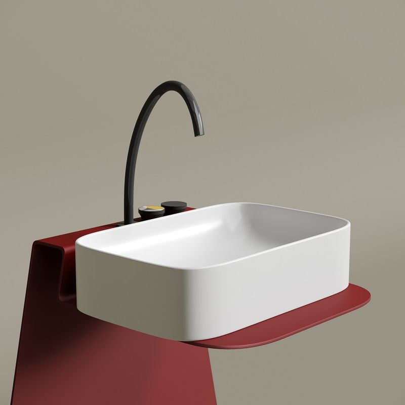 Раковина накладная Ceramicanova Element CN6053MW 60.5x38x15 (белый матовый), без донного клапана