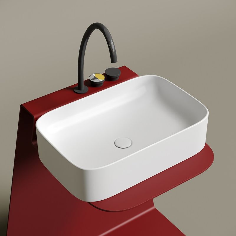 Раковина накладная Ceramicanova Element CN6053MW 60.5x38x15 (белый матовый), без донного клапана