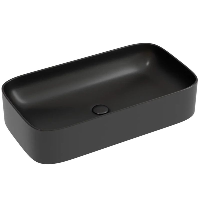 Раковина накладная Ceramicanova Element CN6054MB 70.5x38x15 (черный матовый), без донного клапана