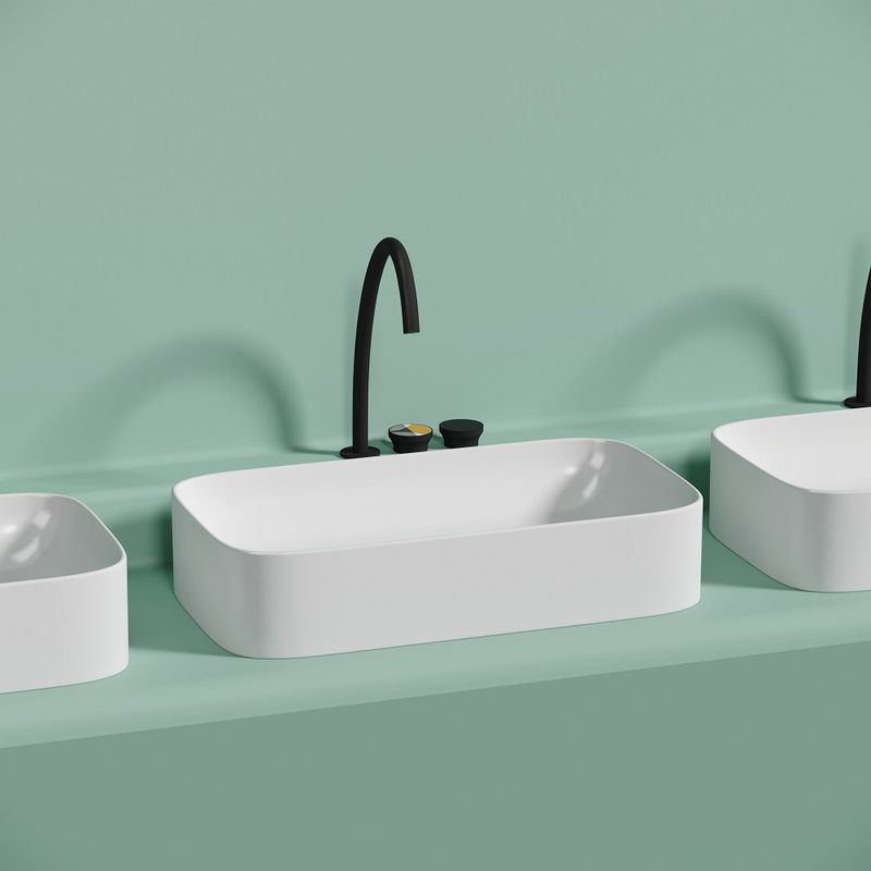 Раковина накладная Ceramicanova Element CN6054MW 70.5x38x15 (белый матовый), без донного клапана
