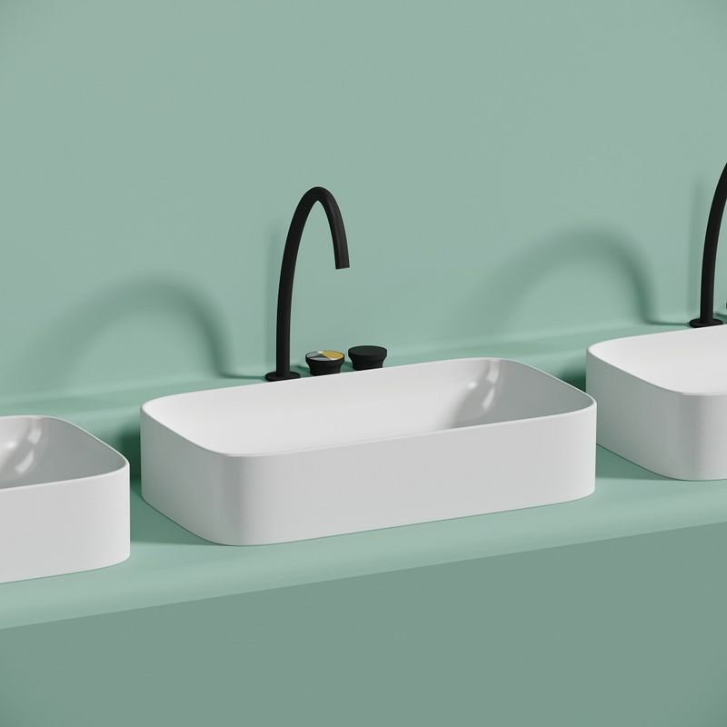 Раковина накладная Ceramicanova Element CN6054MW 70.5x38x15 (белый матовый), без донного клапана