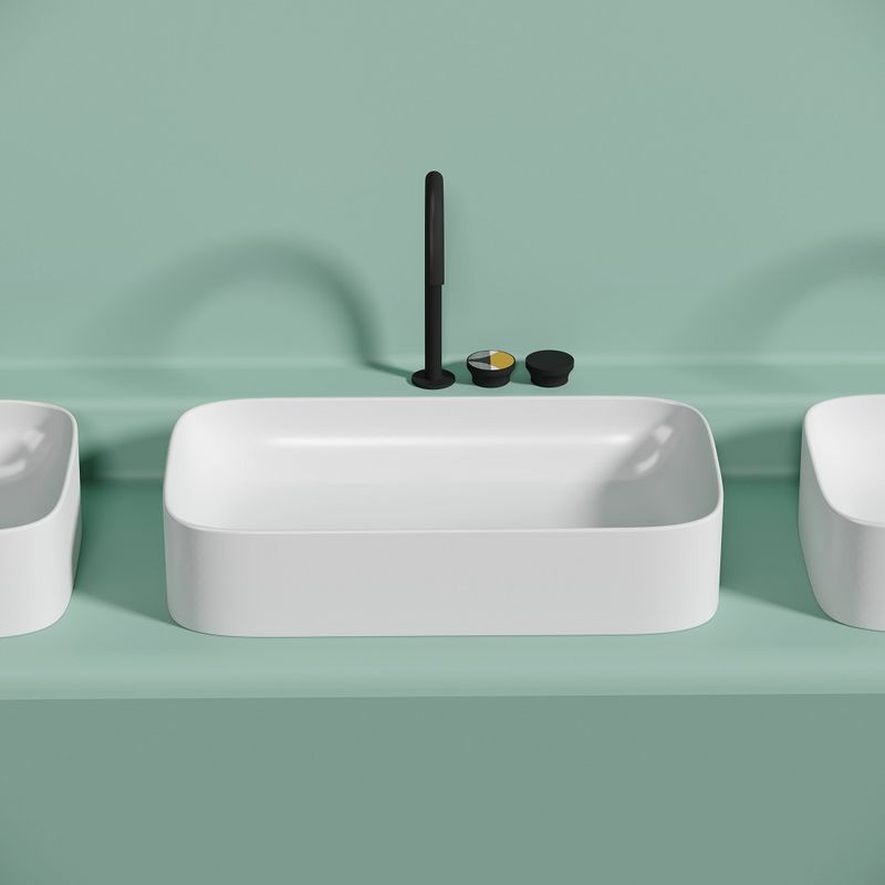 Раковина накладная Ceramicanova Element CN6054MW 70.5x38x15 (белый матовый), без донного клапана