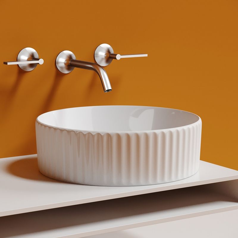 Раковина накладная Ceramicanova Element CN6057 36x36x11.5 (белый), без донного клапана
