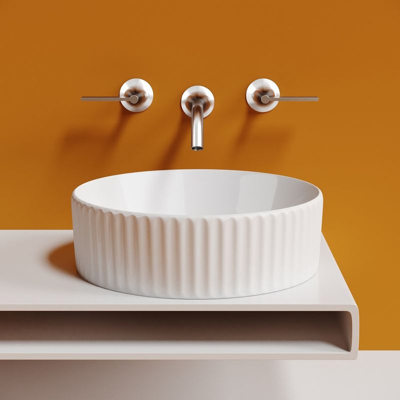 Раковина накладная Ceramicanova Element CN6057 36x36x11.5 (белый), без донного клапана