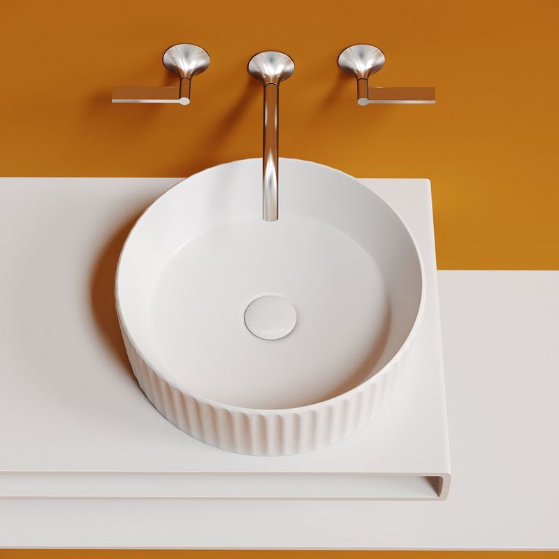 Раковина накладная Ceramicanova Element CN6057 36x36x11.5 (белый), без донного клапана