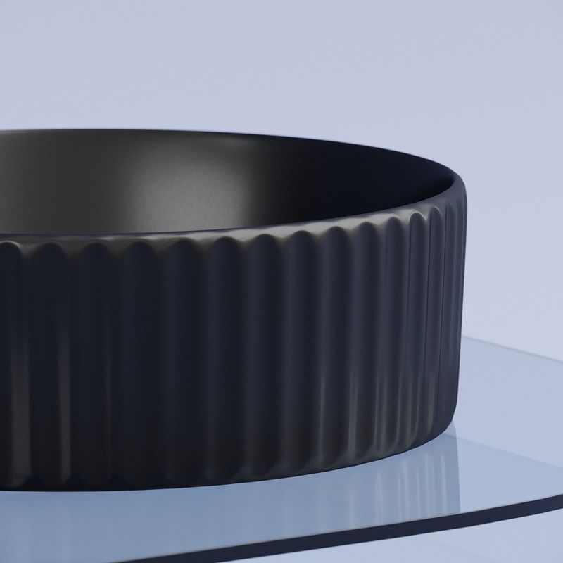 Раковина накладная Ceramicanova Element CN6057MB 36x36x11.5 (матовый черный), без донного клапана