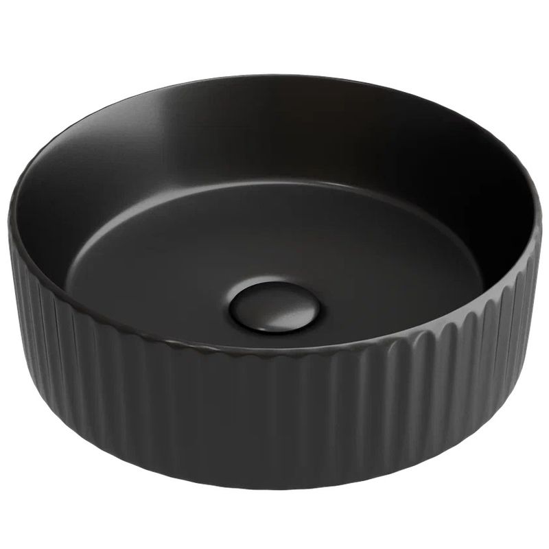 Раковина накладная Ceramicanova Element CN6057MB 36x36x11.5 (матовый черный), без донного клапана