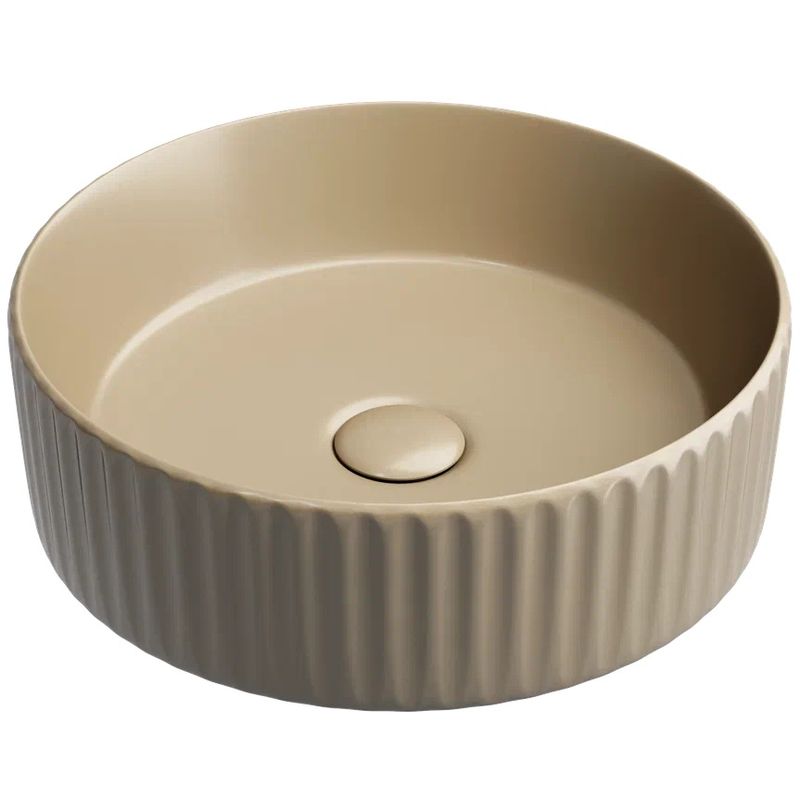 Раковина накладная Ceramicanova Element CN6057MC 36x36x11.5 (капучино матовый), без донного клапана