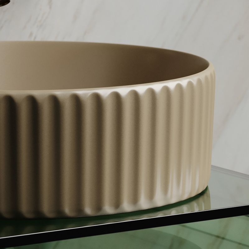 Раковина накладная Ceramicanova Element CN6057MC 36x36x11.5 (капучино матовый), без донного клапана