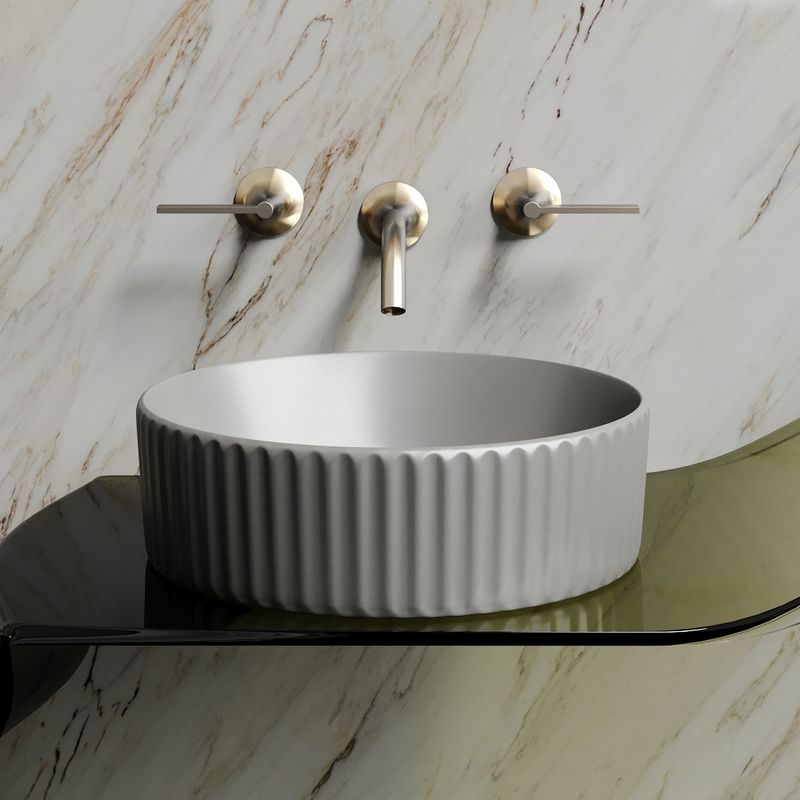 Раковина накладная Ceramicanova Element CN6057MH 36x36x11.5 (антрацит матовый), без донного клапана