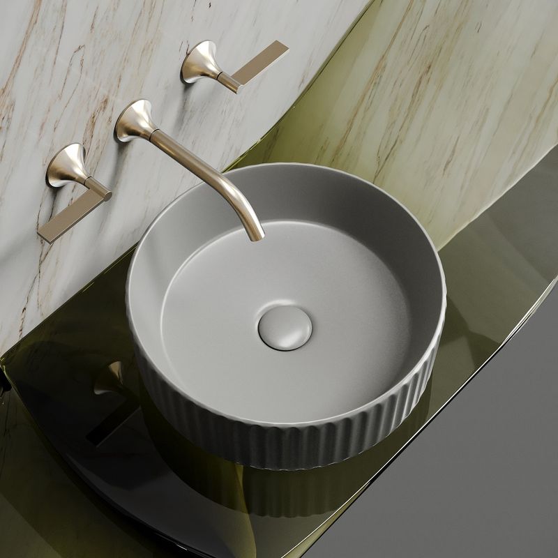 Раковина накладная Ceramicanova Element CN6057MH 36x36x11.5 (антрацит матовый), без донного клапана