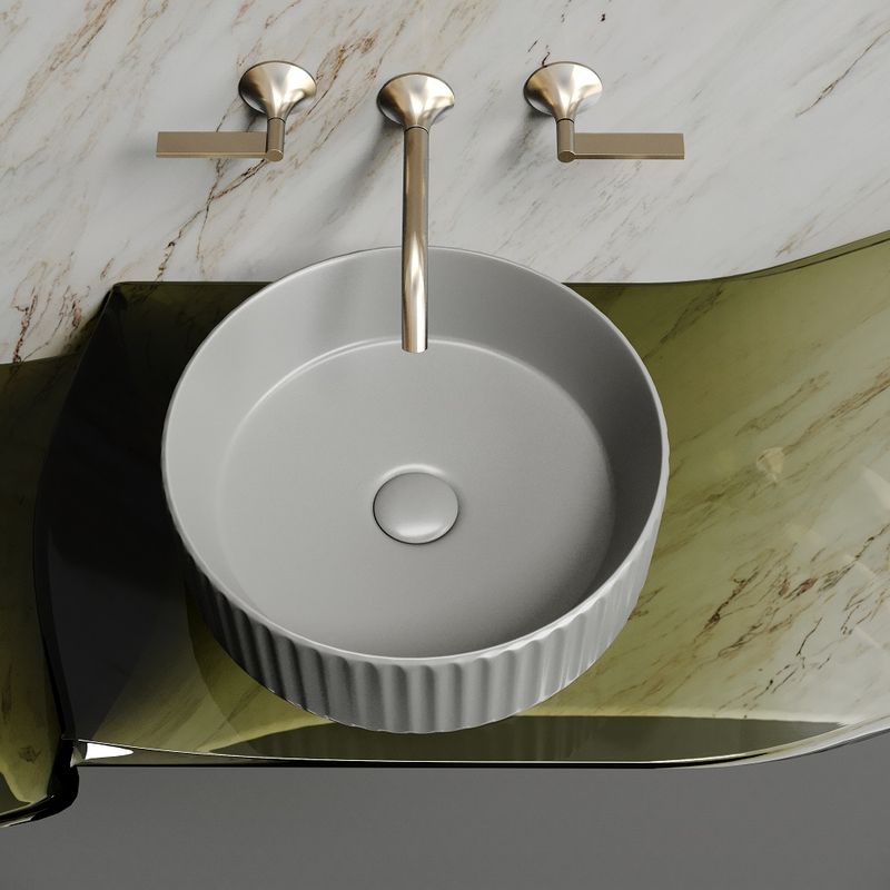 Раковина накладная Ceramicanova Element CN6057MH 36x36x11.5 (антрацит матовый), без донного клапана