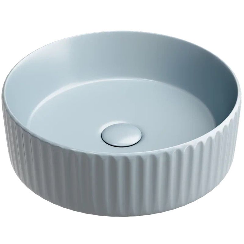 Раковина накладная Ceramicanova Element CN6057MHL 36x36x11.5 (серо-голубой матовый), без донного клапана