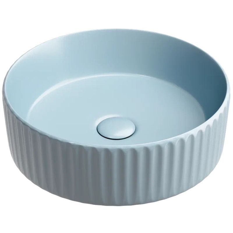 Раковина накладная Ceramicanova Element CN6057ML 36x36x11.5 (голубой матовый), без донного клапана