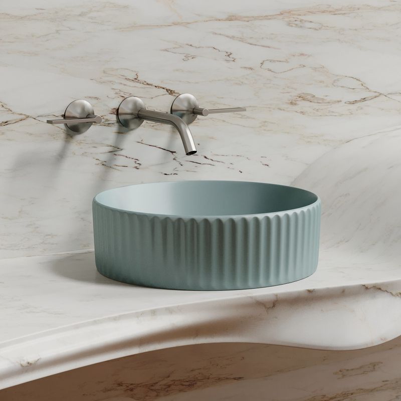 Раковина накладная Ceramicanova Element CN6057MLG 36x36x11.5 (зеленый матовый), без донного клапана