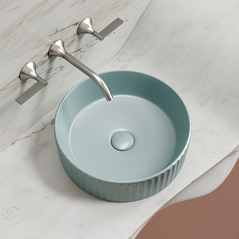 Раковина накладная Ceramicanova Element CN6057MLG 36x36x11.5 (зеленый матовый), без донного клапана