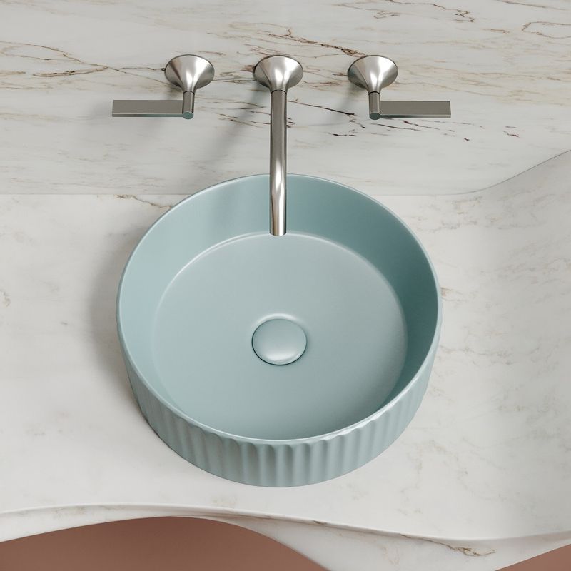 Раковина накладная Ceramicanova Element CN6057MLG 36x36x11.5 (зеленый матовый), без донного клапана