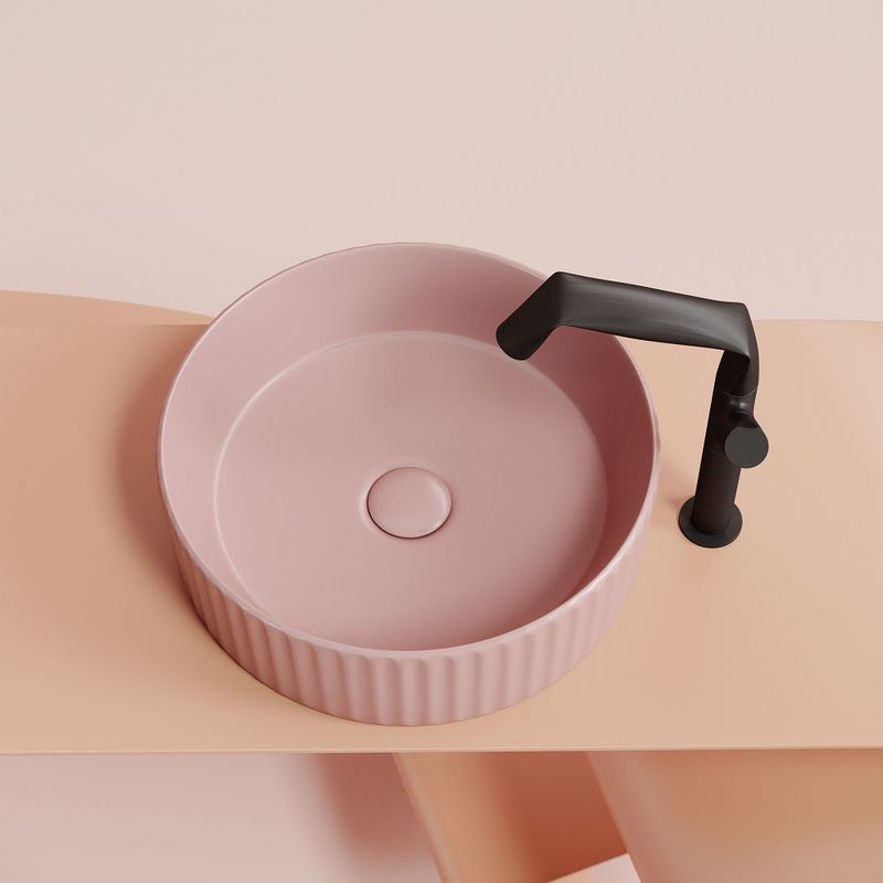 Раковина накладная Ceramicanova Element CN6057MP  36x36x11.5 (розовый матовый), без донного клапана