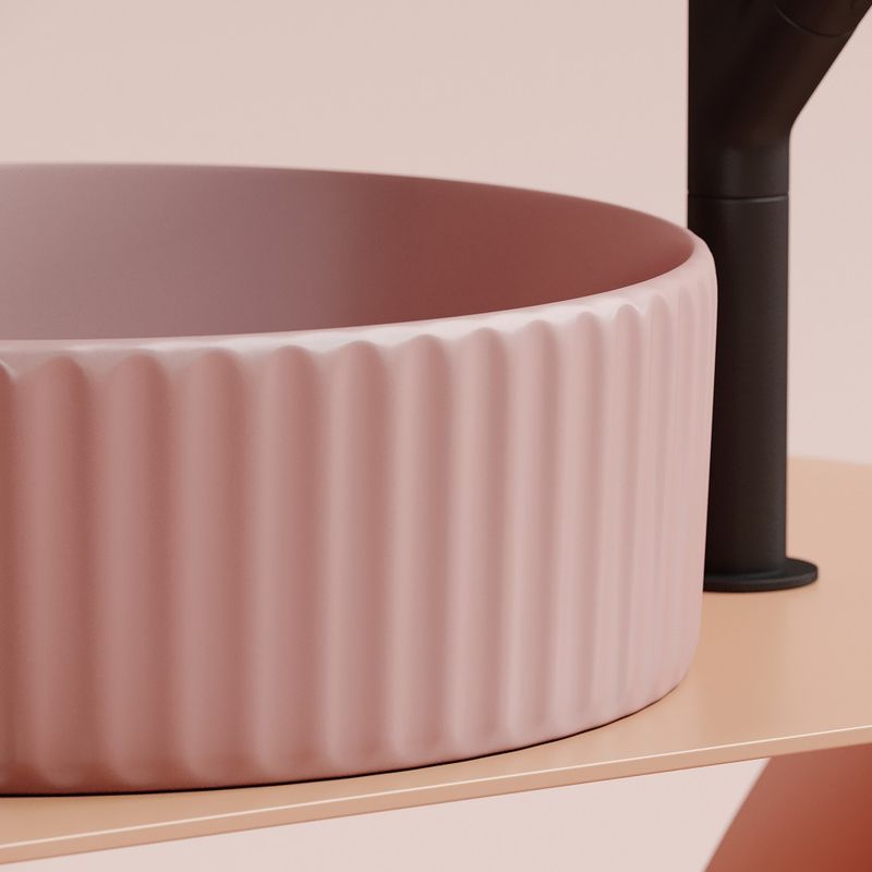Раковина накладная Ceramicanova Element CN6057MP  36x36x11.5 (розовый матовый), без донного клапана