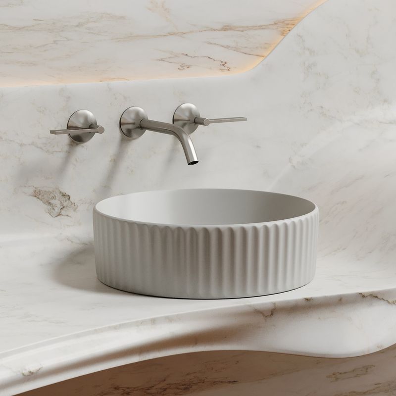 Раковина накладная Ceramicanova Element CN6057MSG 36x36x11.5 (серый матовый), без донного клапана