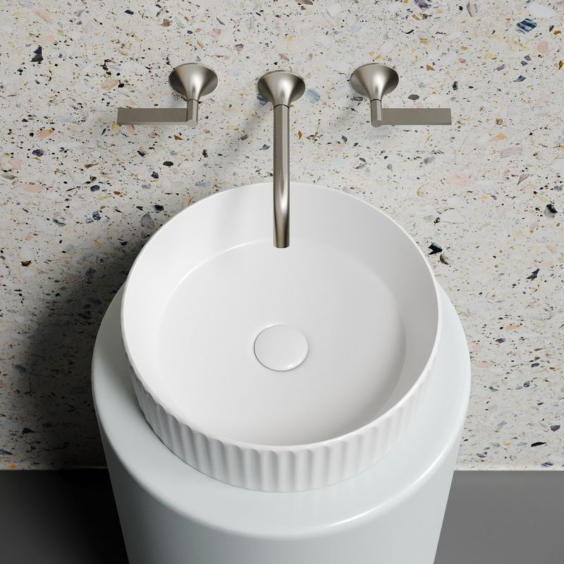 Раковина накладная Ceramicanova Element CN6057MW 36x36x11.5 (белый матовый), без донного клапана
