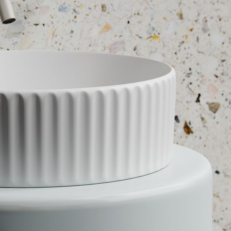 Раковина накладная Ceramicanova Element CN6057MW 36x36x11.5 (белый матовый), без донного клапана
