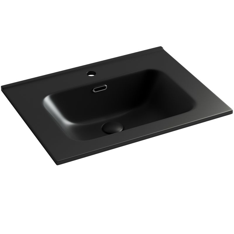 Раковина накладная Ceramica Nova Element CN7001MB 61x46.5 (черный матовый), без донного клапана