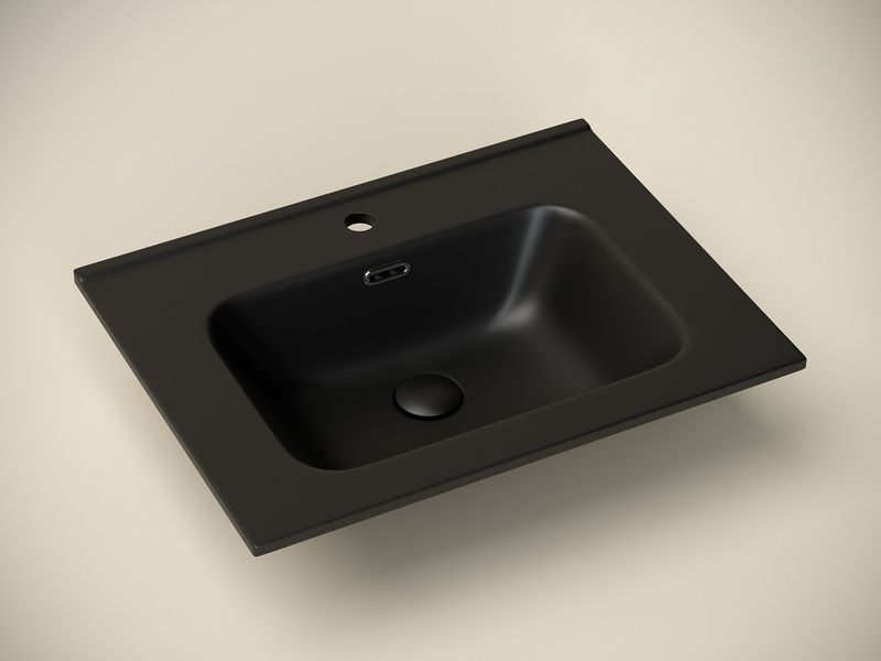 Раковина накладная Ceramica Nova Element CN7001MB 61x46.5 (черный матовый), без донного клапана