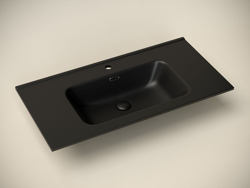 Раковина накладная Ceramica Nova Element CN7002MB 91x46.5 (черный матовый), без донного клапана