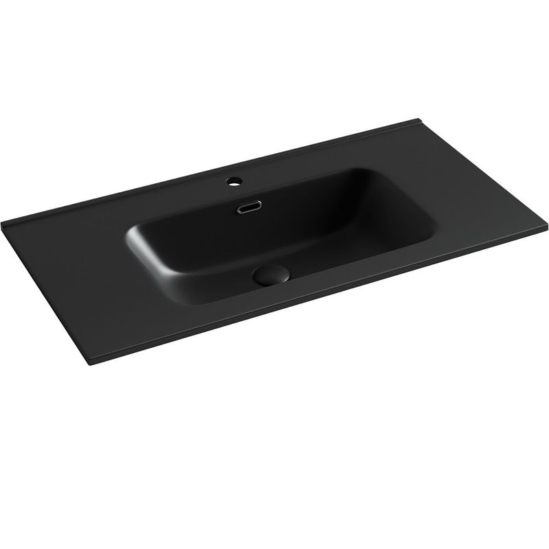 Раковина накладная Ceramica Nova Element CN7002MB 91x46.5 (черный матовый), без донного клапана