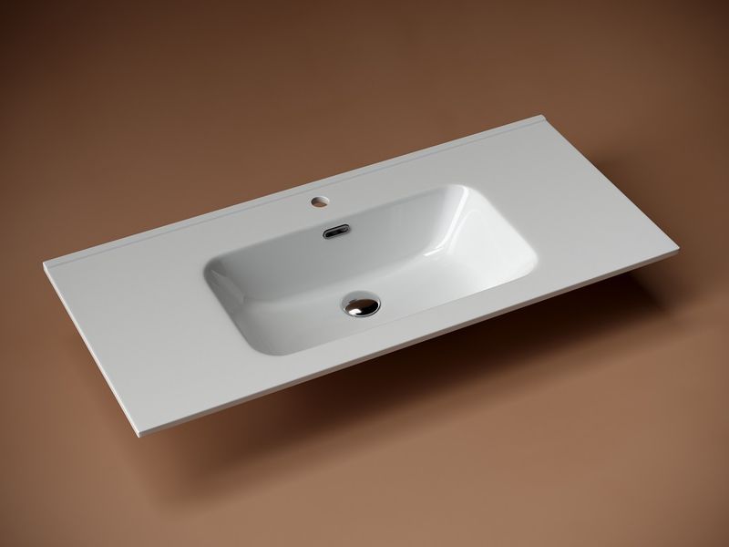 Раковина накладная Ceramica Nova Element CN7003 101x46.5 (белый), без донного клапана