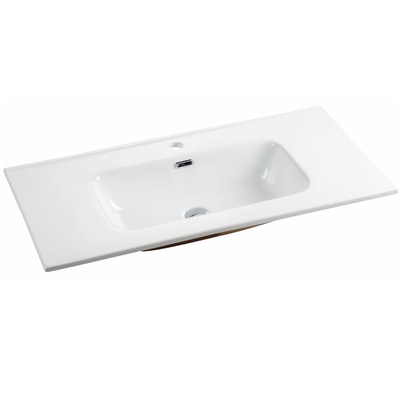 Раковина накладная Ceramica Nova Element CN7003 101x46.5 (белый), без донного клапана