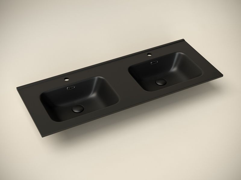 Раковина накладная Ceramica Nova Element CN7004MB 121x46.5 (черный матовый), без донного клапана