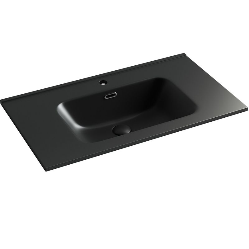 Раковина накладная Ceramica Nova Element CN7005MB 81x46.5 (черный матовый), без донного клапана