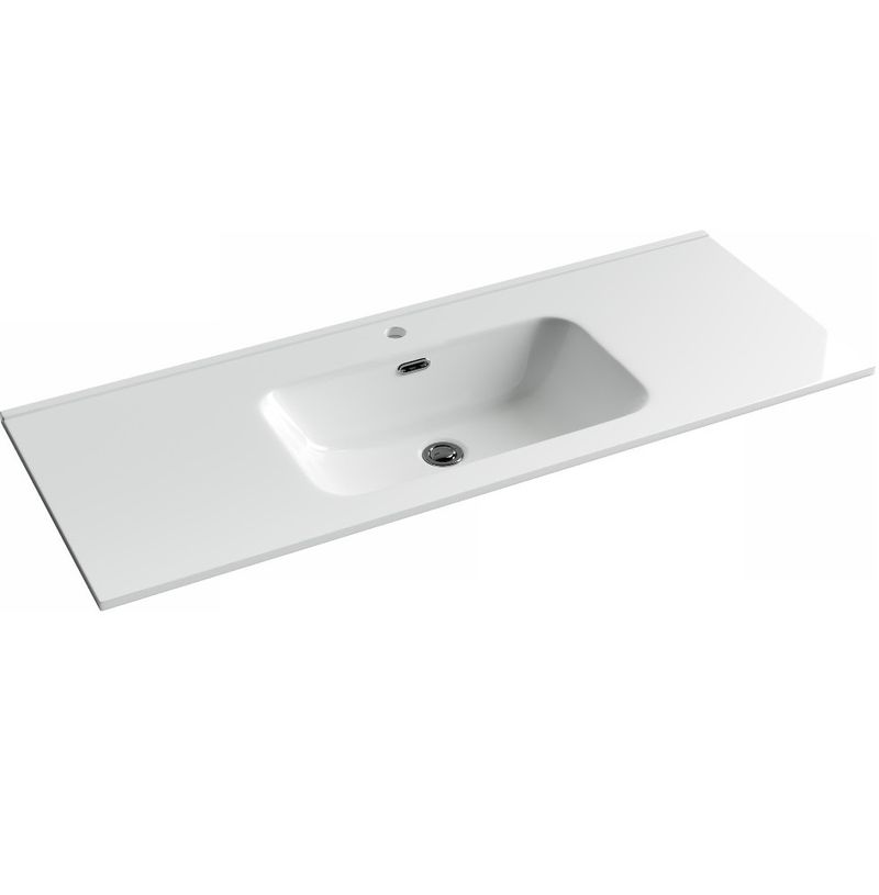 Раковина накладная Ceramica Nova Element CN7006 121x46.5 (белый), без донного клапана