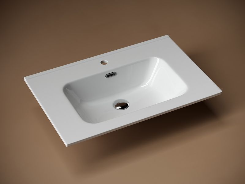 Раковина накладная Ceramica Nova Element CN7007 71x46.5 (белый глянцевый), без донного клапана