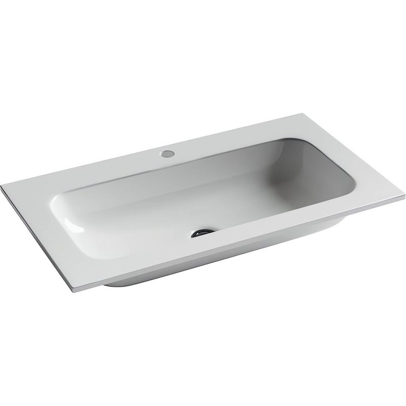 Раковина накладная Ceramica Nova Element CN7012 81x45.7 (белый глянцевый), без донного клапана