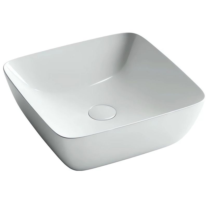 Раковина накладная Ceramica Nova Form CN2002 42x42 (белый), без донного клапана 