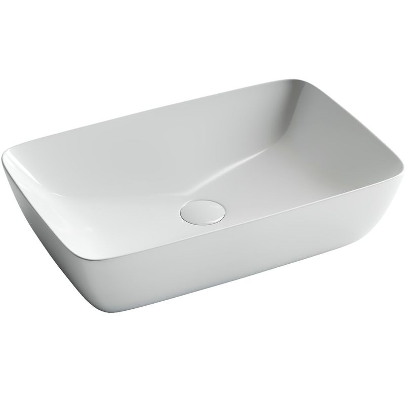 Раковина накладная Ceramica Nova Form CN2003 59x40 (белый), без донного клапана