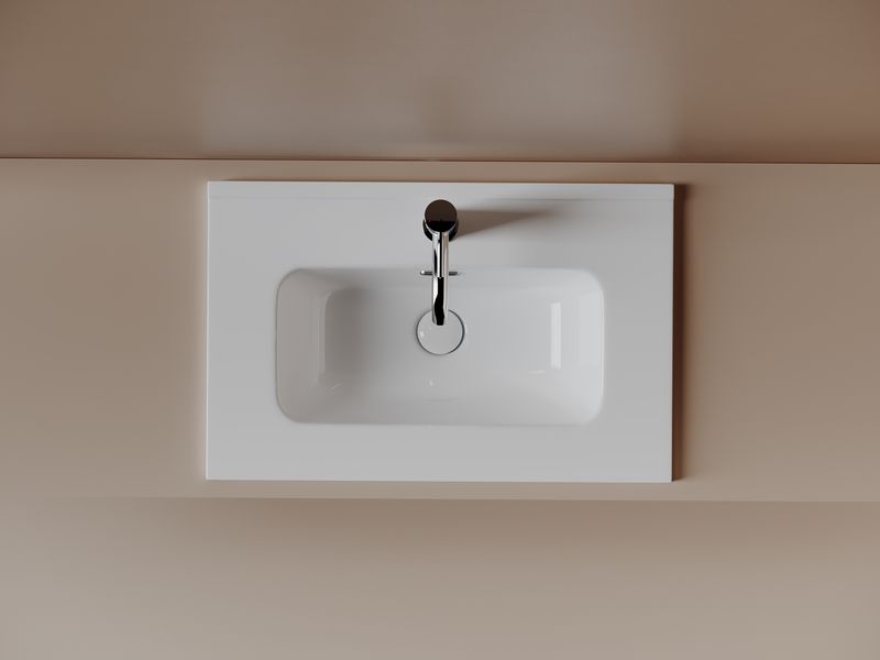 Раковина накладная Ceramicanova Compact (Компакт) CN7025 61x39.5x17 (белый глянцевый)