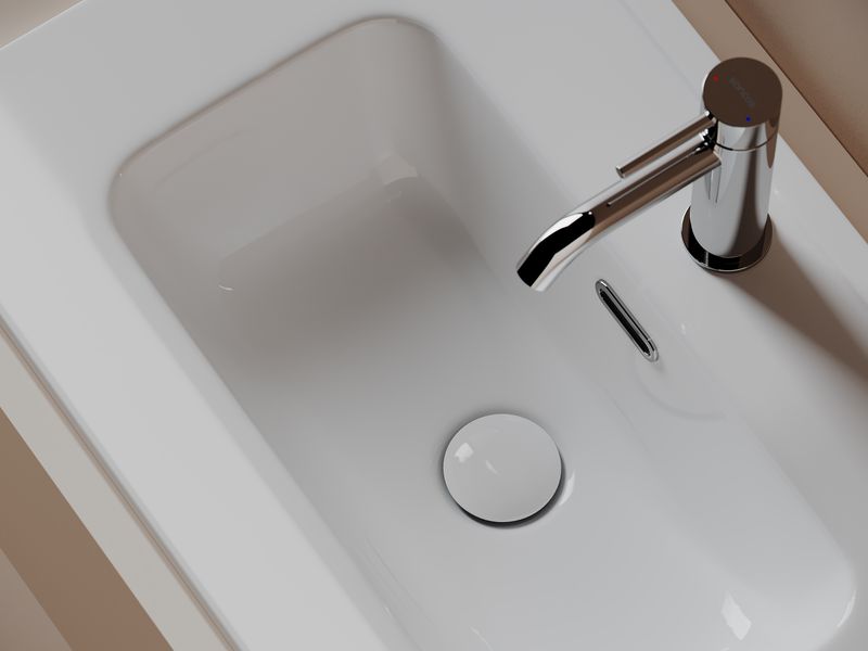 Раковина накладная Ceramicanova Compact (Компакт) CN7025 61x39.5x17 (белый глянцевый)