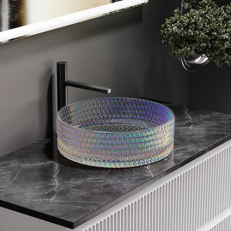 Раковина накладная Ceramicanova Cristal CN6059 36x36x11.2 (неон), без донного клапана