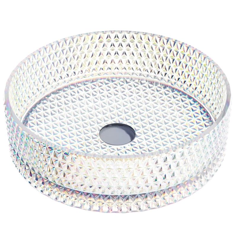 Раковина накладная Ceramicanova Cristal CN6059 36x36x11.2 (неон), без донного клапана