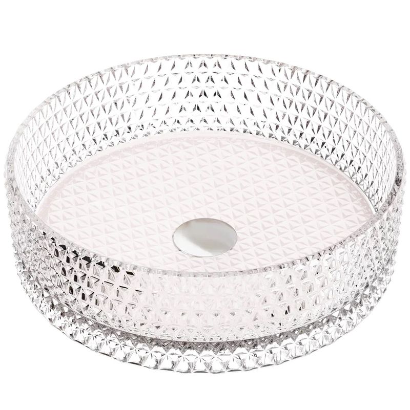 Раковина накладная Ceramicanova Cristal CN6061 36x36x11.2 (розовый), без донного клапана
