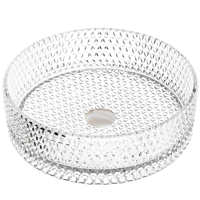 Раковина накладная Ceramicanova Cristal CN6062 36x36x11.2 (прозрачный), без донного клапана
