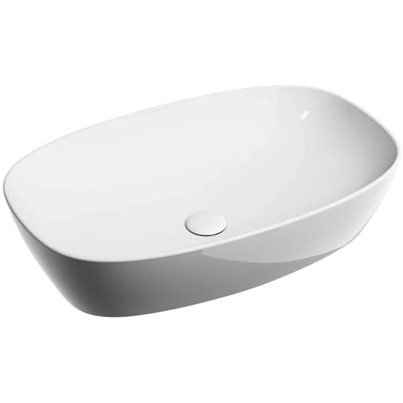 Раковина накладная Ceramicanova Element CN6049 60x38x13.8 (белый глянцевый), без донного клапана