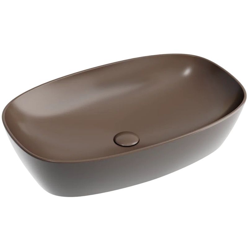 Раковина накладная Ceramicanova Element CN6049MDB 60x38x13.8 (темно-коричневый матовый), без донного клапана